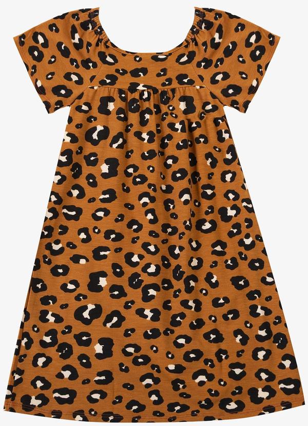 Vista 2 Vestido Feminino Infantil Marrom Select Select