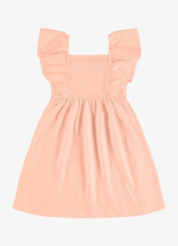 Vestido Feminino Infantil Meia Malha Rosa