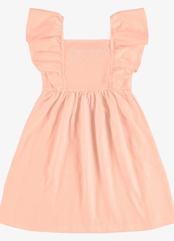 Vestido Feminino Infantil Meia Malha Rosa