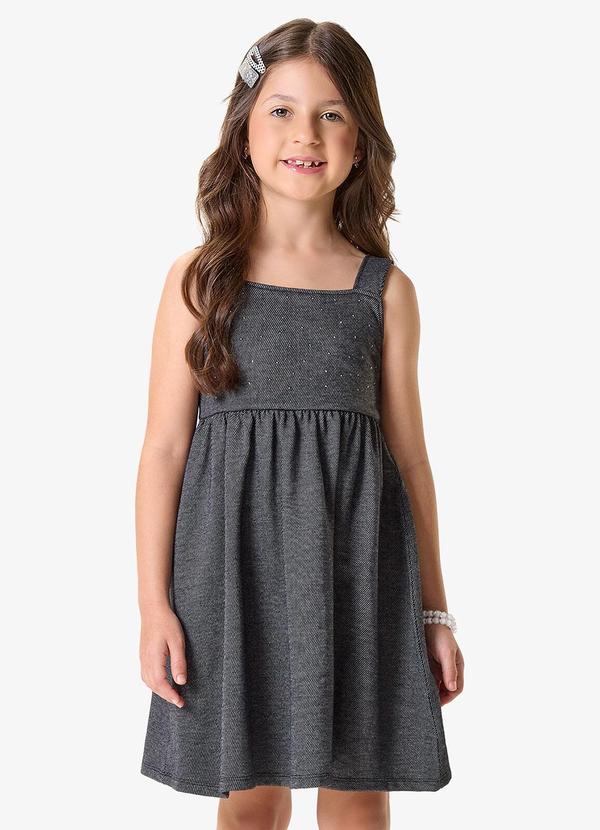 Vestido Feminino Infantil Moletom Preto