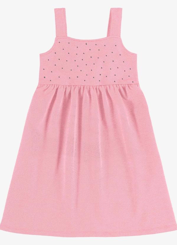 Vestido Feminino Infantil Moletom Rosa