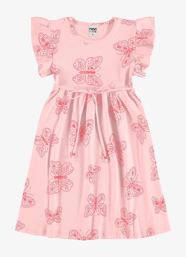 Vestido Feminino Infantil Ribana Rosa