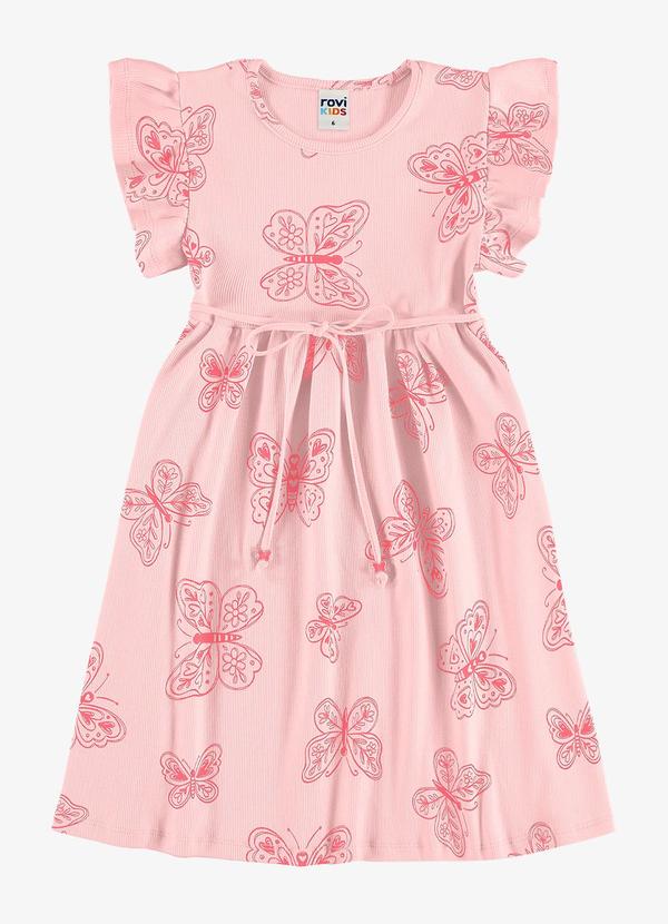 Vestido Feminino Infantil Ribana Rosa