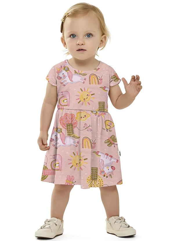 Vestido Feminino Infantil Rosa