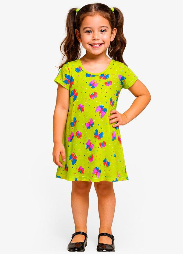 Vista 2 Vestido Feminino Infantil Verde Select Select