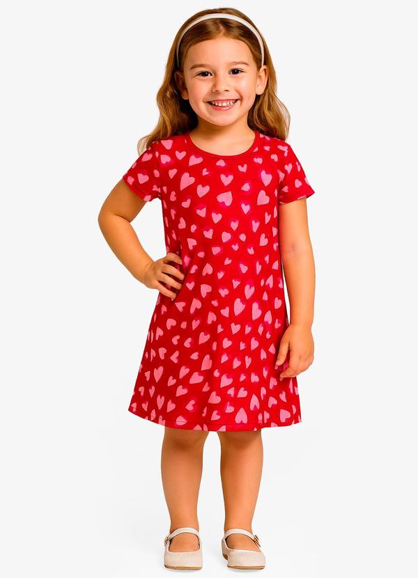 Vista 2 Vestido Feminino Infantil Vermelho Select Select
