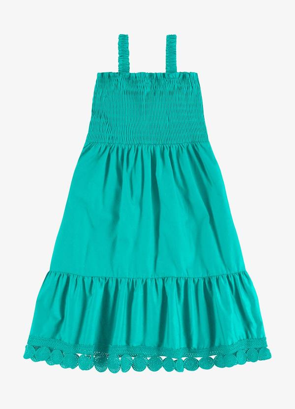 Vestido Feminino Infantil Visco Verde