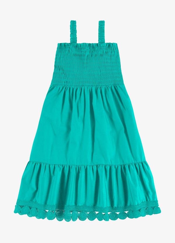 Vestido Feminino Infantil Visco Verde