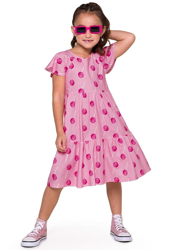 Vista 2 Vestido Feminino Rosa Marisol Marisol