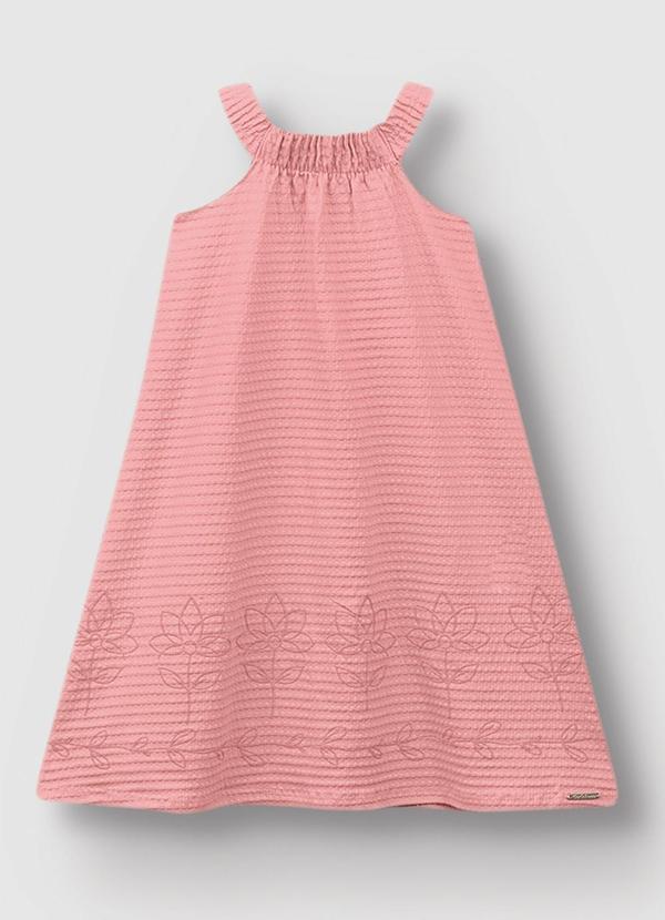 Vestido Floral Amplo Rosê