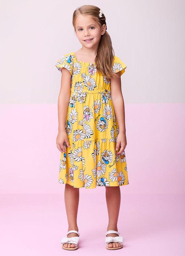 Vestido Floral de Margaridas Amarelo