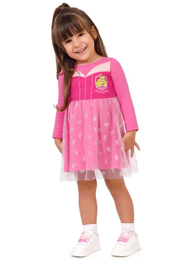 Vista 2 Vestido Godê Bela Adormecida®Rosa Malwee Kids Malwee Kids