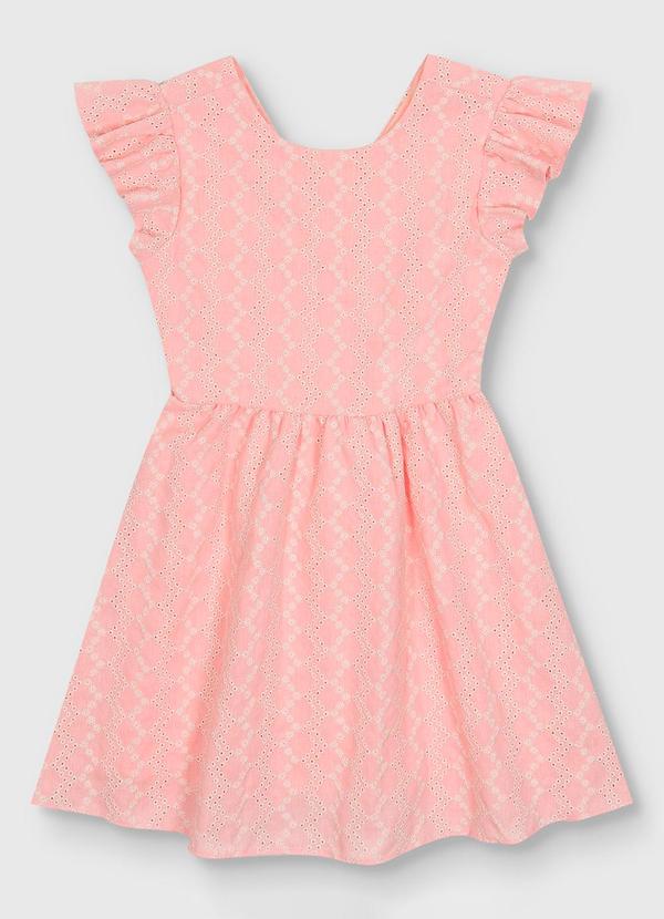 Vestido Godê em LaÃse com Linho Rosa