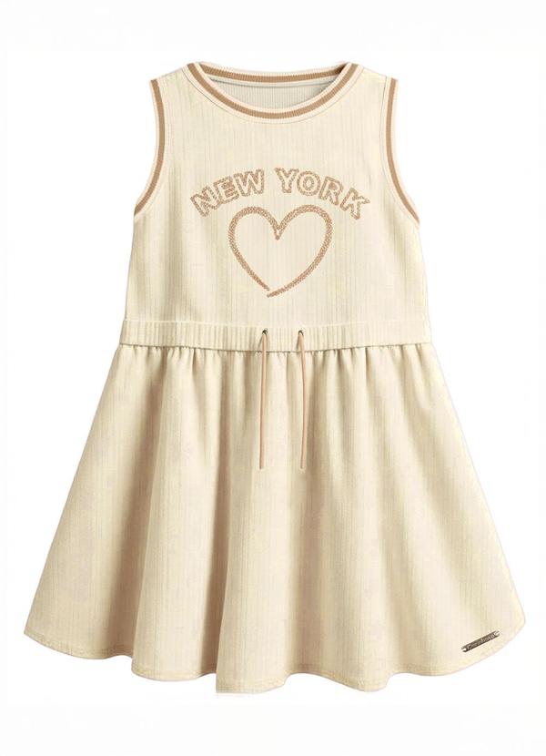 Vestido Godê New York com Bordado Areia