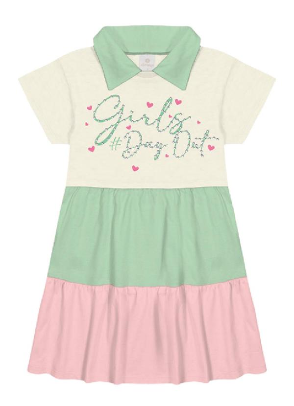 Vestido Gola Polo Natural, Multicores