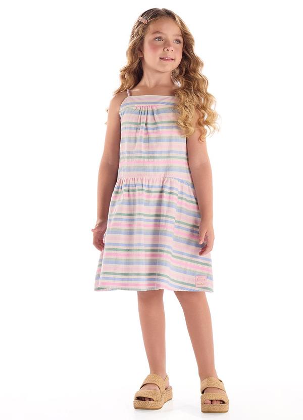 Vestido Infantil Algodão Rosa