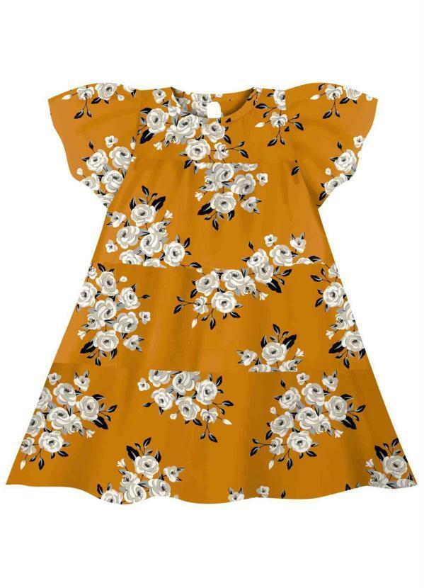 Vestido Infantil Amarelo