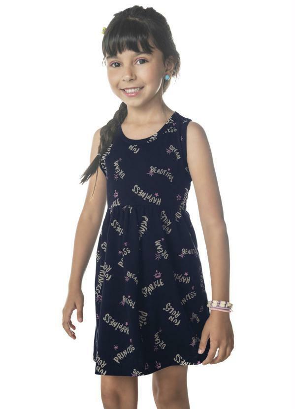 Vestido Infantil Azul