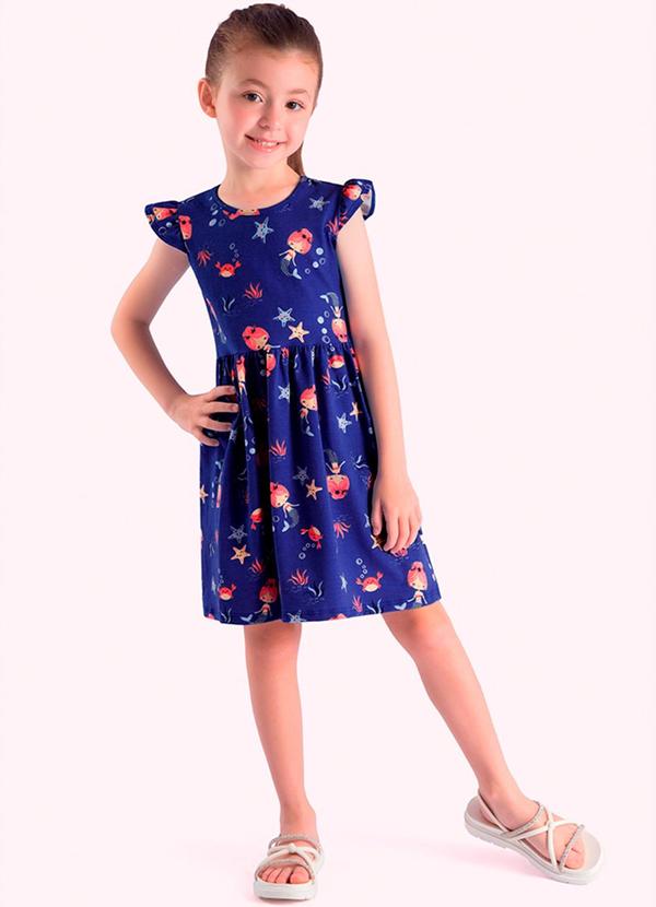 Vestido Infantil Azul