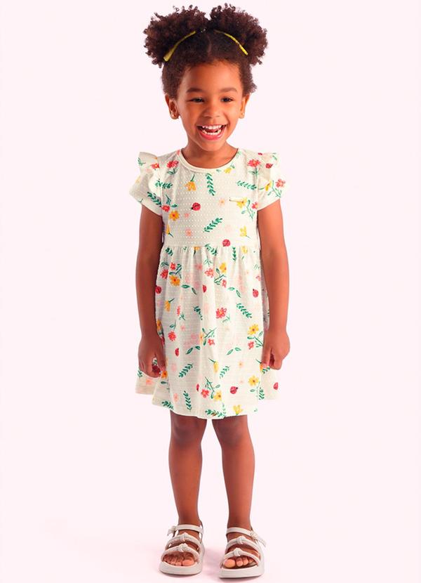 Vestido Infantil Bege