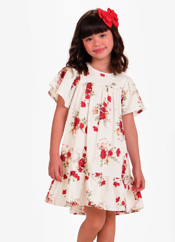 Vestido Infantil Bege