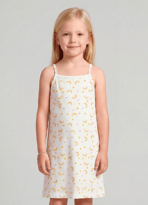Vestido Infantil Bege