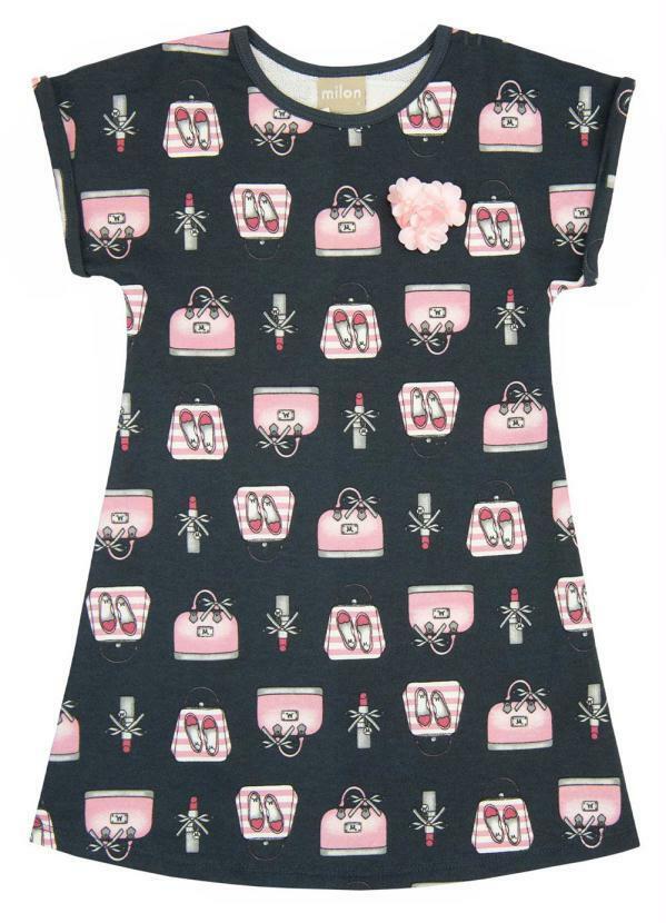 Vista 2 Vestido Infantil Chumbo Milon Milon