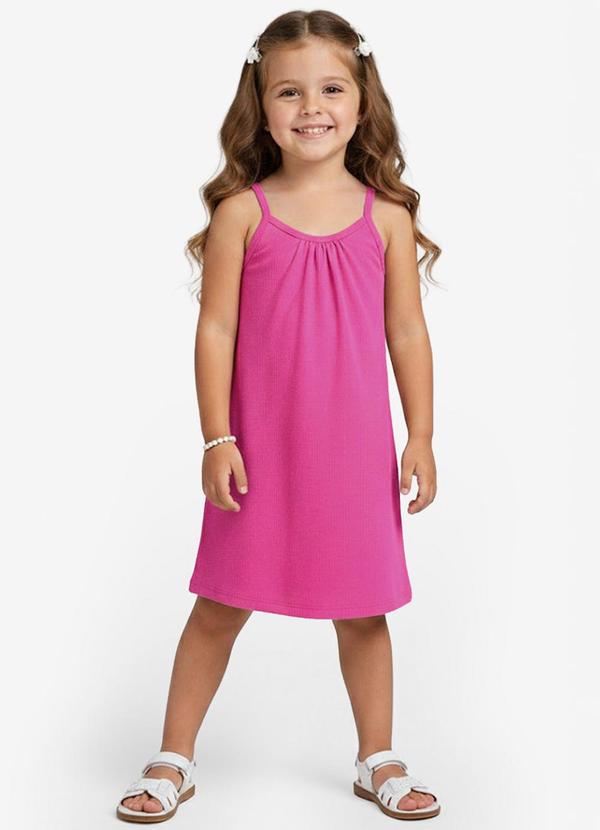 Vista 2 Vestido Infantil com Alças Rosa Select Select
