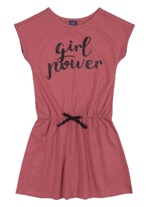 Vista 2 Vestido Infantil com Bolinhas Vermelho Plic Ploc Plic Ploc