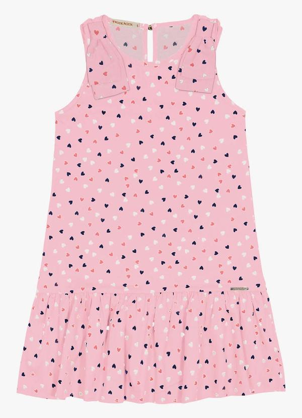Vestido Infantil com Laço Rosa