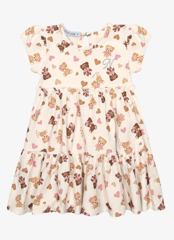 Vista 2 Vestido Infantil Cotton Bege Trick Nick Trick Nick