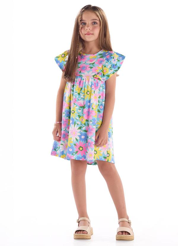 Vestido Infantil Cotton Azul