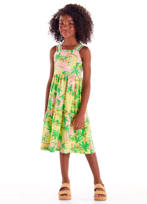 Vestido Infantil Cotton Verde
