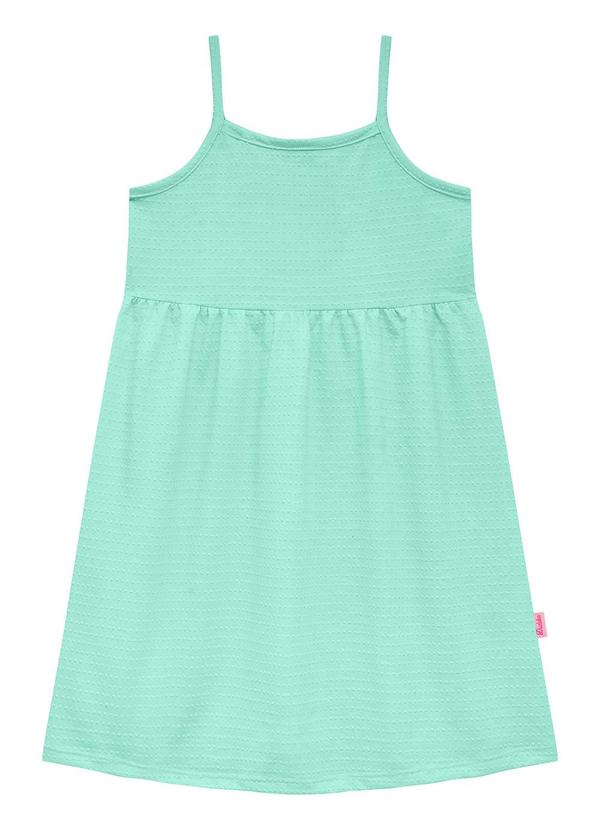 Vestido Infantil de Alça com Etiqueta Verde