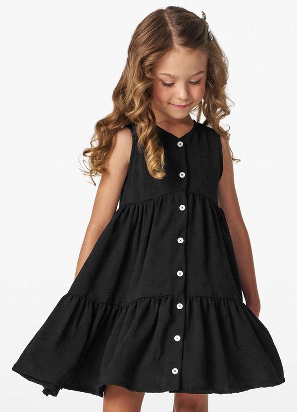 Vestido Infantil em Air Flow Preto
