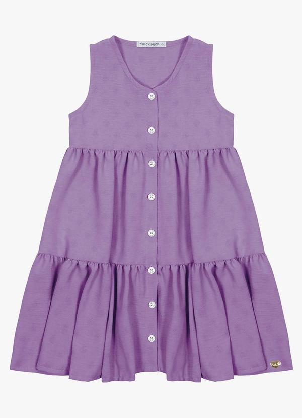 Vestido Infantil em Air Flow Roxo