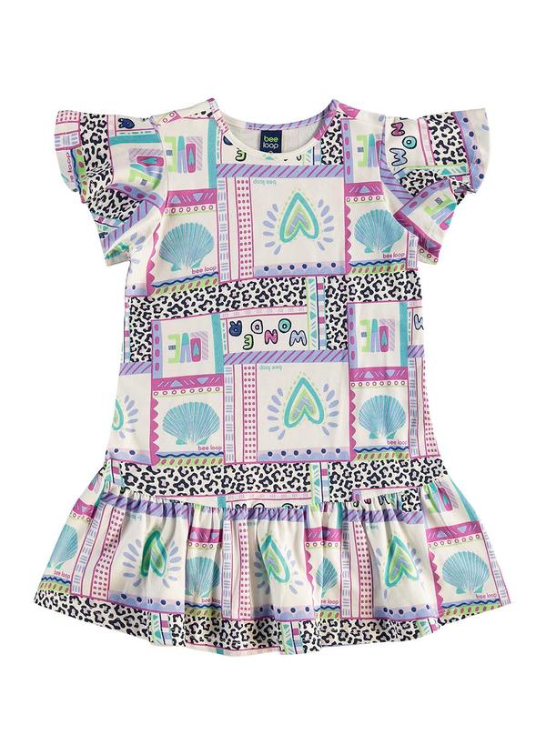 Vestido Infantil em Algodão Roxo