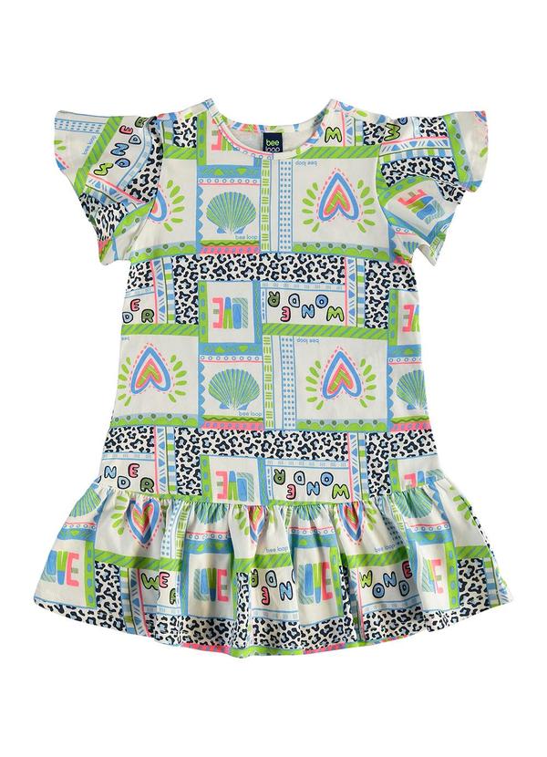 Vestido Infantil em Algodão Verde