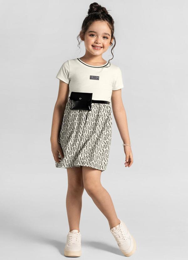 Vestido Infantil em Cotton Bege