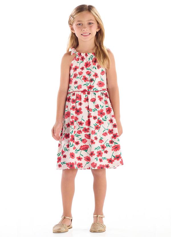 Vestido Infantil em Cotton sem Manga Branco