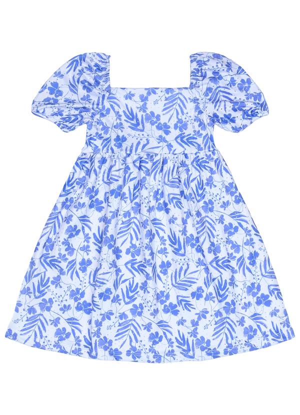 Vista 2 Vestido Infantil em Malha Laise Azul GULOSEIMA GULOSEIMA