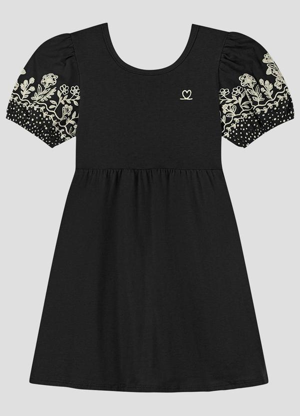 Vestido Infantil em Malha Preto