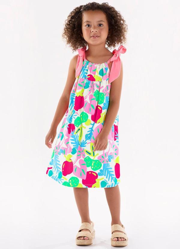Vestido Infantil em Meia Malha Branco