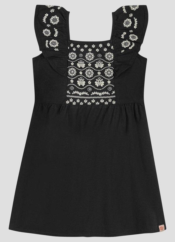 Vestido Infantil em Meia Malha Preto