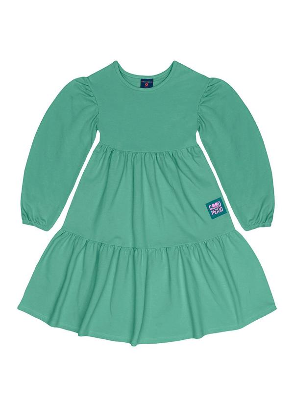 Vista 2 Vestido Infantil em Molecotton Verde GULOSEIMA GULOSEIMA