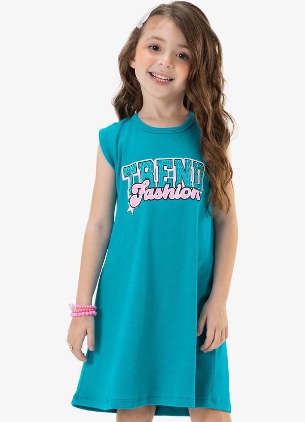 Vista 2 Vestido Infantil em Ribana Azul Rovi Kids Rovi Kids