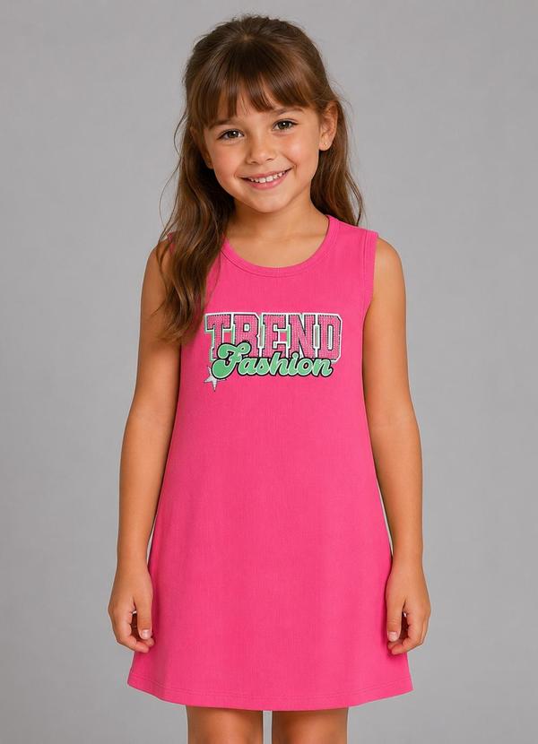 Vista 2 Vestido Infantil em Ribana Rosa Rovi Kids Rovi Kids