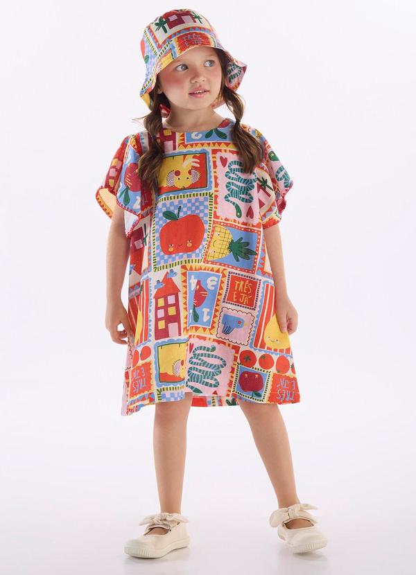 Vestido Infantil em Viscolinho Branco