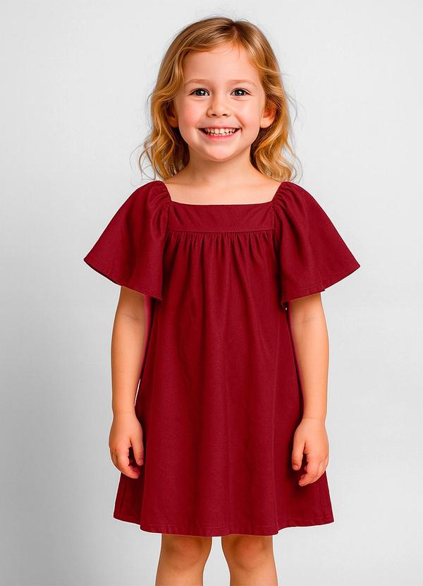 Vestido Infantil em Viscose Laranja
