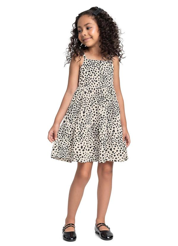 Vestido Infantil Estampado Branco